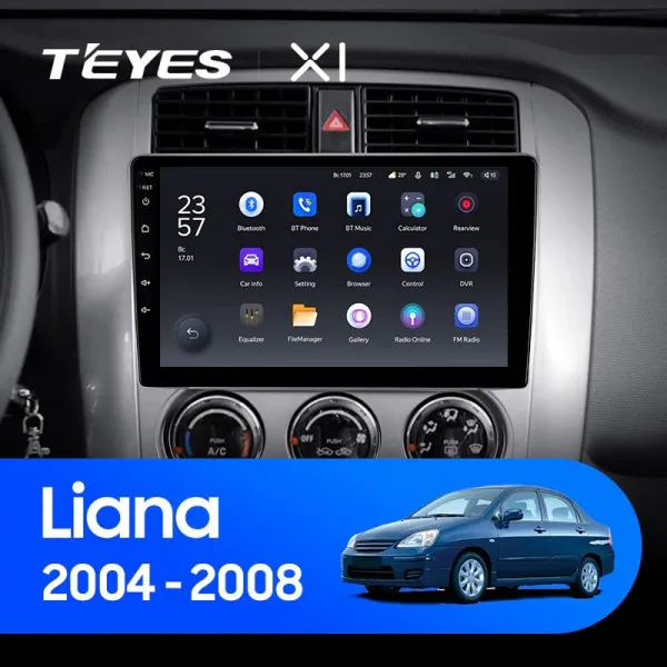 Штатна магнітола Teyes X1 2+32 Gb Suzuki Liana 1 2004-2008