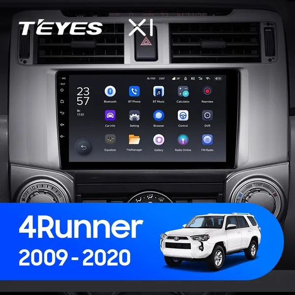 Штатна магнітола Teyes X1 2+32 Gb Toyota 4Runner 5 N280 2009-2020