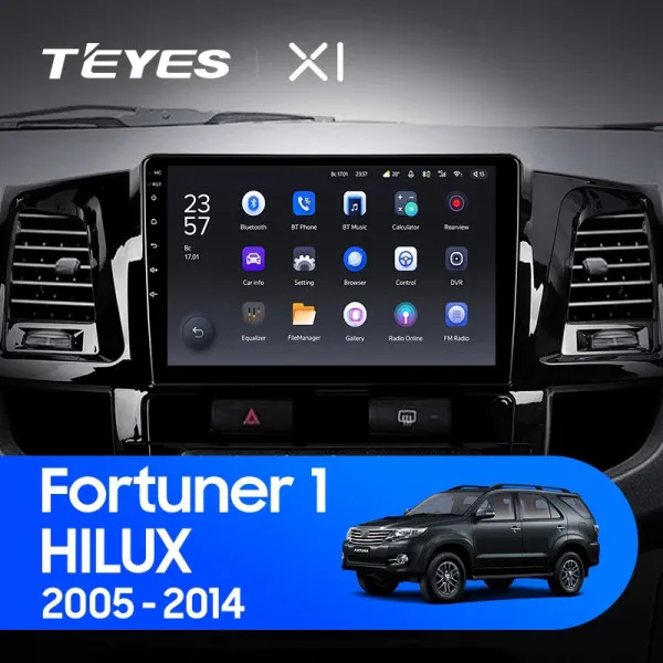 Штатная магнитола Teyes X1 2+32 Gb Toyota Fortuner 1 AN50 AN60 HILUX Revo Vigo 2008-2014 (A)
