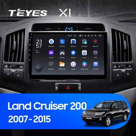 Штатная магнитола Teyes X1 2+32 Gb Toyota Land Cruiser 11 200 2007-2015 (A, maximum equipment)