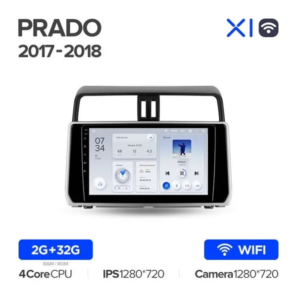 Штатна магнітола Teyes X1 2+32 Gb Toyota Land Cruiser Prado 150 2017-2018 10" 2
