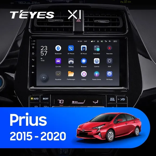 Штатна магнітола Teyes X1 2+32 Gb Toyota Prius XW50 2015-2020