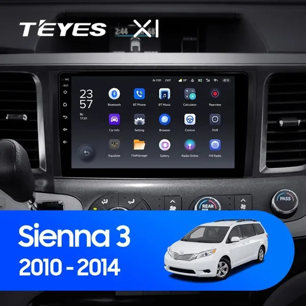 Штатная магнитола Teyes X1 2+32 Gb Toyota Sienna 3 XL30 2010-2014 (B)