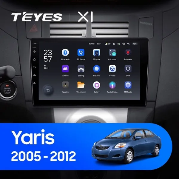 Штатная магнитола Teyes X1 2+32 Gb Toyota Yaris XP90 2005-2012