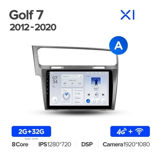 Штатна магнітола Teyes X1 2+32 Gb Volkswagen Golf 7 MK7 2014-2018 (A) 10" 2