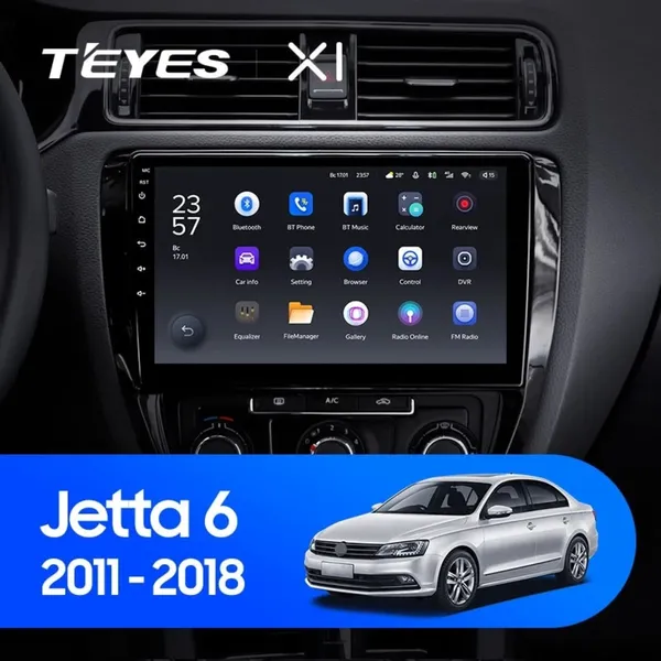 Штатная магнитола Teyes X1 2+32 Gb Volkswagen Jetta 6 2011-2018