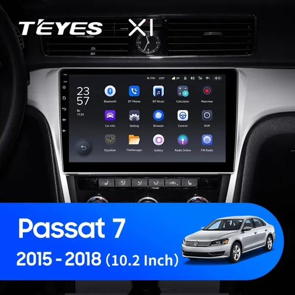 Штатная магнитола Teyes X1 2+32 Gb Volkswagen Passat 7 B7 NMS 2015-2018 (F1)