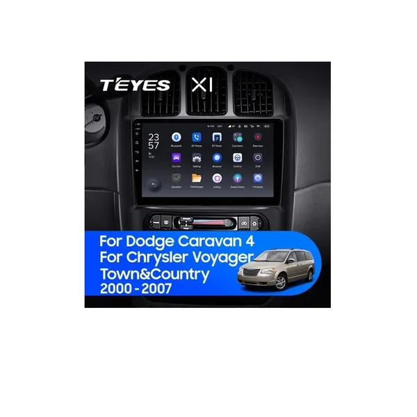 Штатна магнітола Teyes X1 2+32 Gb Wi-Fi Dodge Caravan 4, Chrysler Voyager RG RS, Town&Country RS 2000-2007 (A) 10"