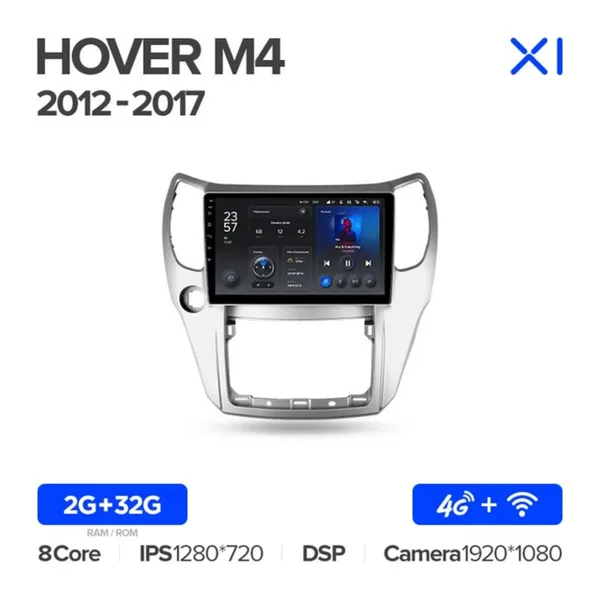 Штатна магнітола Teyes X1 2+32 Gb Wi-Fi Great Wall Hover M4 1 2012-2017 10" 2