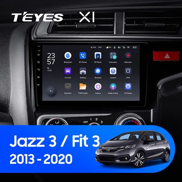 Штатна магнітола Teyes X1 2+32 Gb Wi-Fi Honda Jazz 3, Fit 3 GP GK 2013-2020 (A) 10"