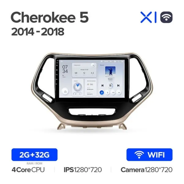 Штатная магнитола Teyes X1 2+32 Gb Wi-Fi Jeep Cherokee 5 KL 2014-2018 2