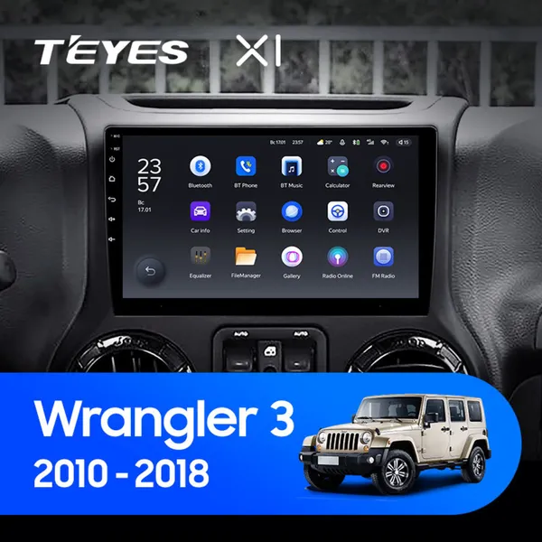 Штатна магнітола Teyes X1 2+32 Gb Wi-Fi Jeep Wrangler 3 JK 2010-2017 (L14) 10"