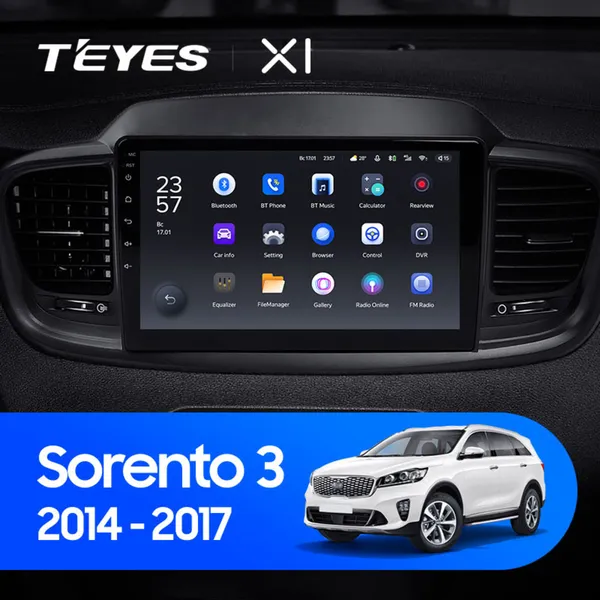 Штатна магнітола Teyes X1 2+32 Gb Wi-Fi Kia Sorento 3 2014-2017 (B) 10"
