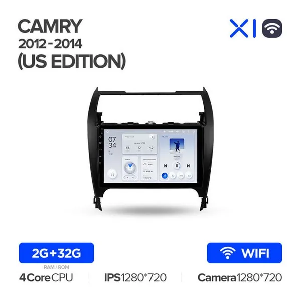 Штатная магнитола Teyes X1 2+32 Gb Wi-Fi Toyota Camry 7 XV 50 55 (US EDITION) 2012-2014