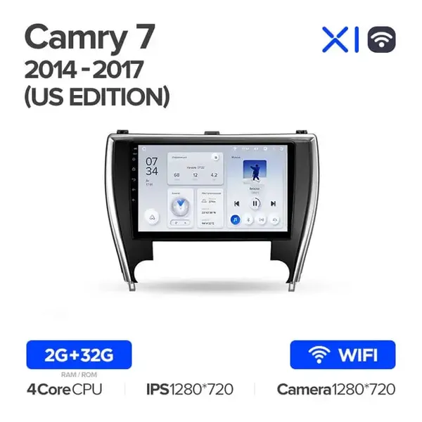 Штатная магнитола Teyes X1 2+32 Gb Wi-Fi Toyota Camry 7 XV 50 55 (US EDITION) 2014-2017 4