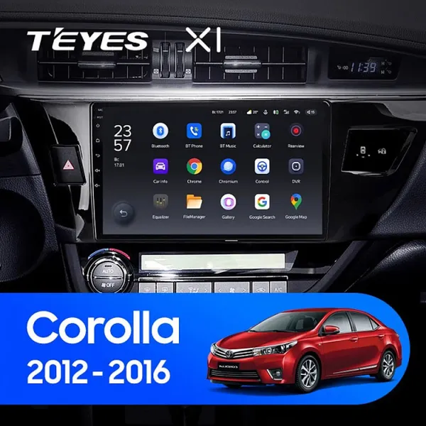 Штатная магнитола Teyes X1 2+32 Gb Wi-Fi Toyota Corolla 11 2012-2016 (B)