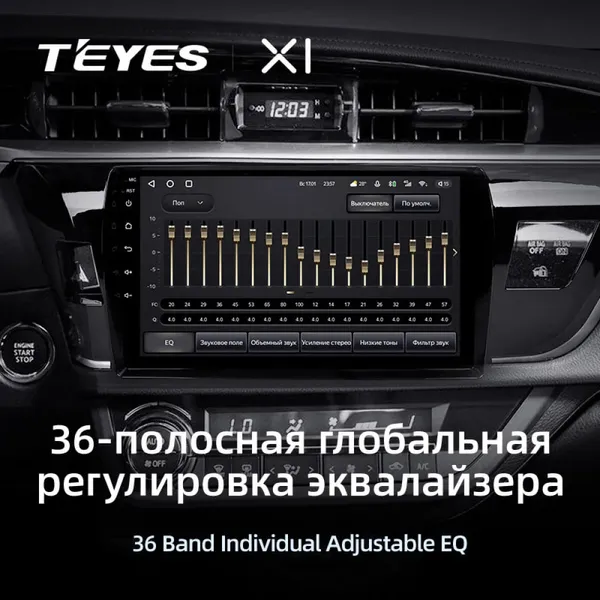 Штатная магнитола Teyes X1 2+32 Gb Wi-Fi Toyota Corolla 11 Middle East 2013-2017 (A) 3