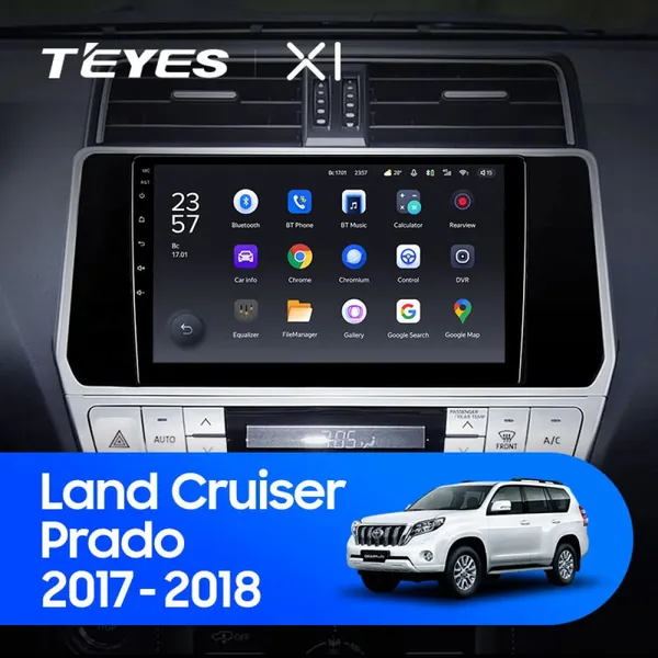 Штатна магнітола Teyes X1 2+32 Gb Wi-Fi Toyota Land Cruiser Prado 150 2017-2018 10"