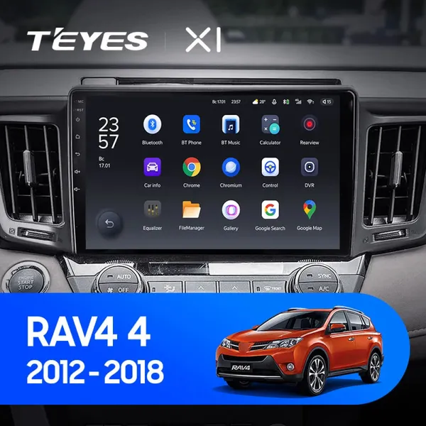 Штатная магнитола Teyes X1 2+32 Gb Wi-Fi Toyota RAV4 4 XA40 5 XA50 2012-2018 (A)