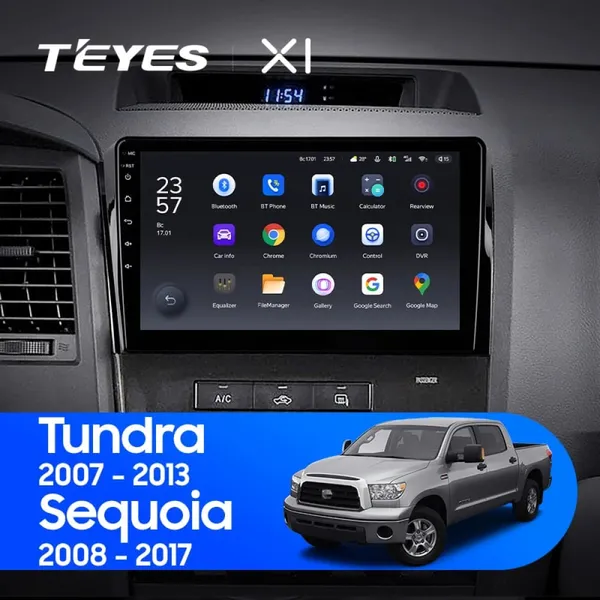 Штатна магнітола Teyes X1 2+32 Gb Wi-Fi Toyota Tundra XK50 2007-2013, Sequoia XK60 2008-2017 10"