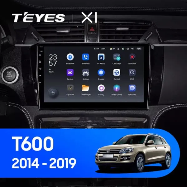 Штатная магнитола Teyes X1 2+32 Gb Wi-Fi Zotye T600 2014-2019