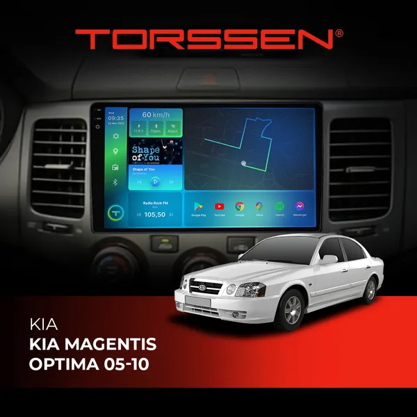 Штатна магнітола Torssen 2K KIA Magentis, Optima 05-10 F9432 4G Carplay DSP