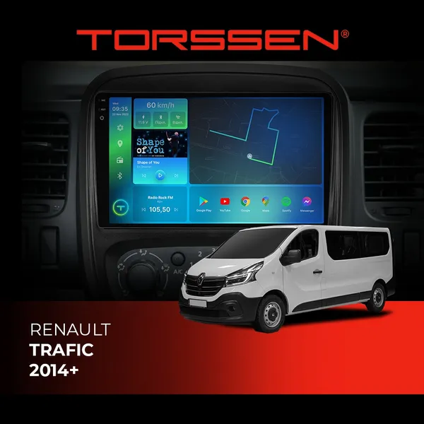 Штатна магнітола Torssen 2K Renault Trafic 2014+ F98256 DSP 4G Carplay DSP