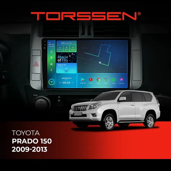 Штатна магнітола Torssen 2K Toyota Prado 150 2009-2013 FL9 4+64Gb 4G Carplay DSP
