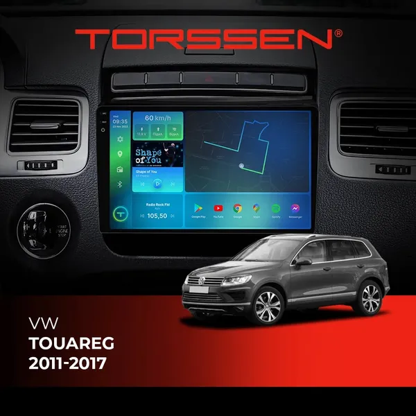 Штатна магнітола Torssen 2K VW Touareg 2011-2017 F98256 4G Carplay DSP