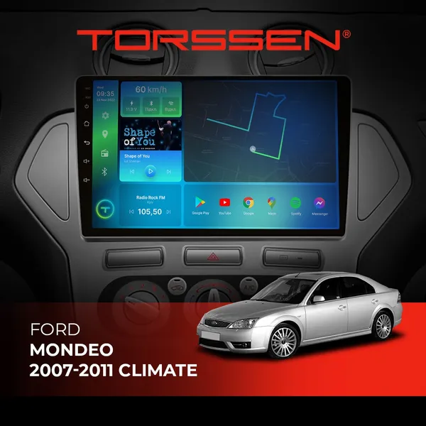 Штатна магнітола Torssen Ford Mondeo 07-11 climate N10 Carplay