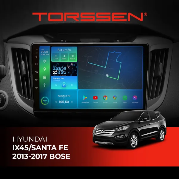 Штатна магнітола Torssen Hyundai IX45/Santa Fe 2013-2017 Bose FL9 4+64Gb 4G Carplay DSP