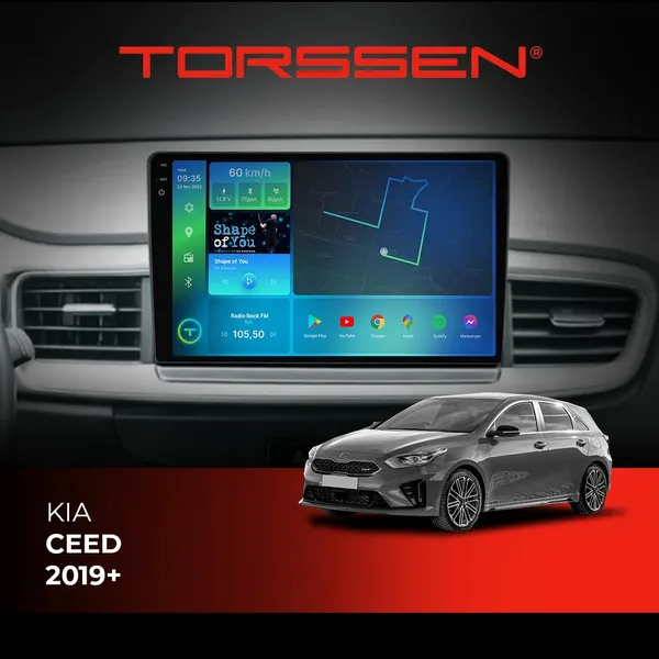 Штатна магнітола Torssen Kia Ceed 2019+ F10432 4G Carplay DSP