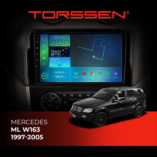 Штатна магнітола Torssen Mercedes ML W163 1997-2005 F98256 DSP 4G Carplay