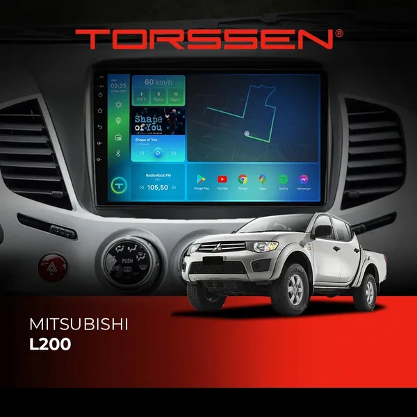 Штатная магнитола Torssen Mitsubishi L200 NF9 Carplay
