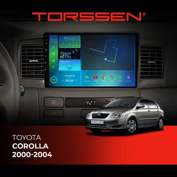 Штатна магнітола Torssen Toyota Corolla 2000-2004 F9232 4G Carplay DSP