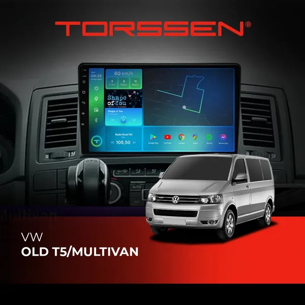 Штатна магнітола Torssen VW Old T5/Multivan FL10 4+64Gb 4G Carplay DSP