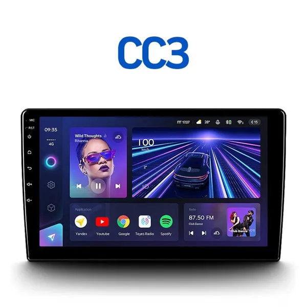 Універсальна Штатна магнітола Teyes CC3 4+64 Gb (1 Din)