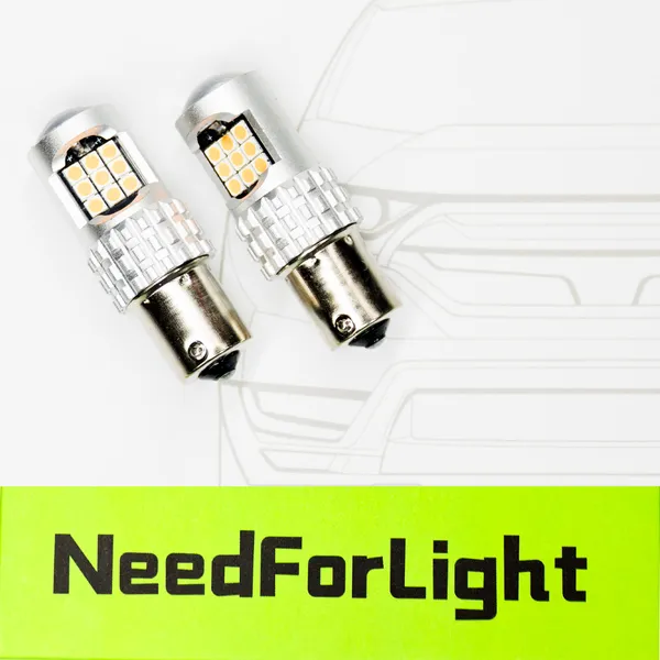 Автомобільні LED лампи NFL Shine BAU15S Amber (2 шт.)