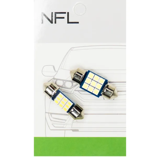 Автомобільні LED лампи NFL Shine C10W 31 mm White (2 шт.)