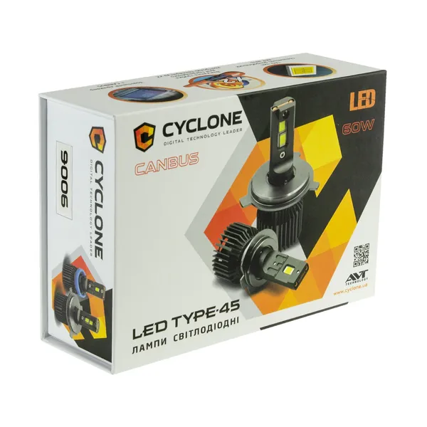 LED лампи Cyclone H7 6000K type 45 (2 шт.) 2