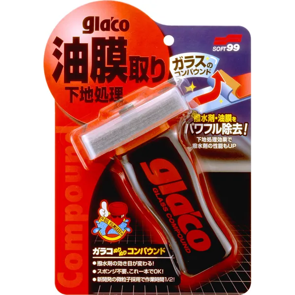 Очищувач скла абразивний Soft99 Glaco Glass Compound Roll On 100 мл