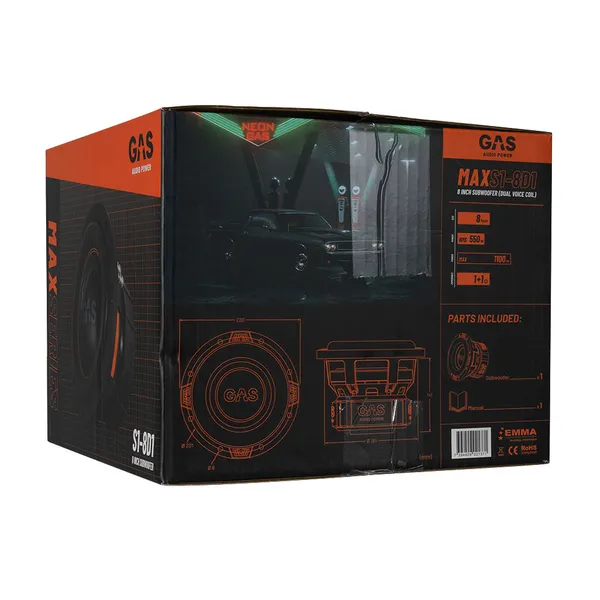 Сабвуферный динамик GAS MAX S1-8D1 2