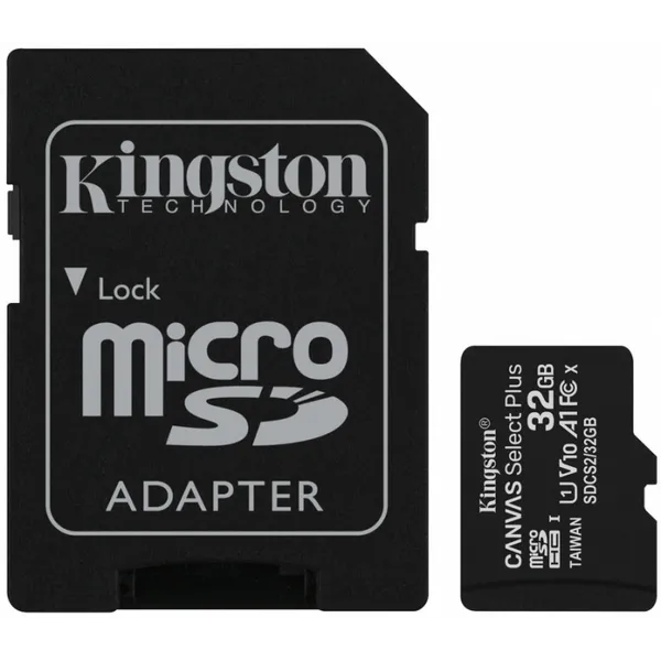 Карта пам'яті MicroSDHC 32GB UHS-I Class 10 Kingston Canvas Select Plus