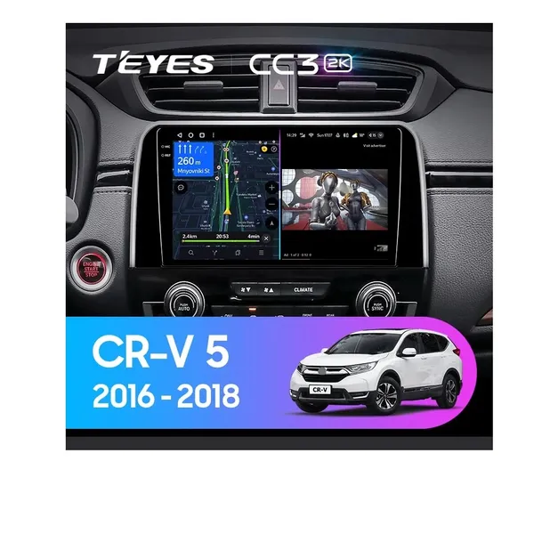 Штатна магнітола Teyes CC3 2k 4+32 Gb Honda CR-V 5 RT RW 2016-2018