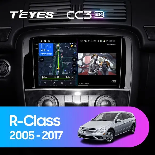 Штатная магнитола Teyes CC3 2k 4+32 Gb Mercedes-Benz R-Class W251 R280 R300 R320 2005-2009