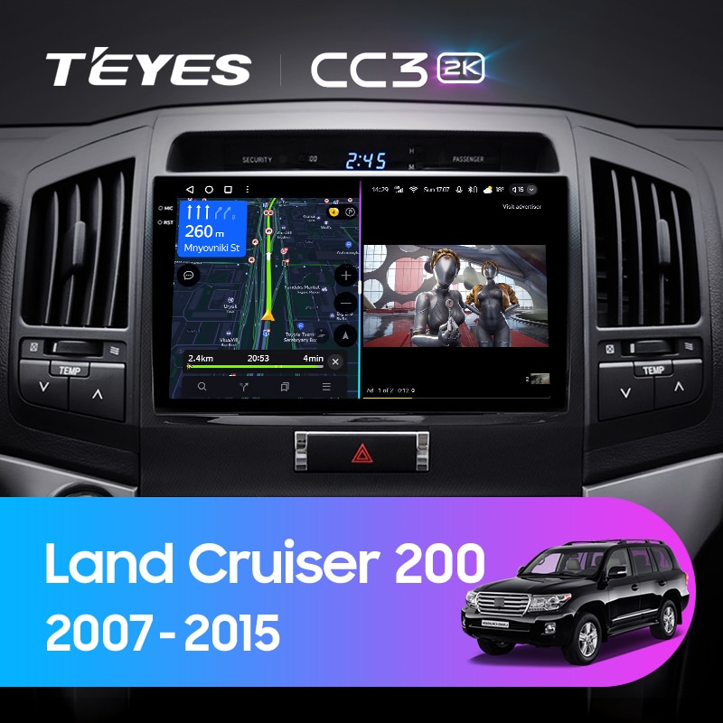 Штатная магнитола Teyes CC3 2k 6+128 Gb 360° Toyota Land Cruiser 11 200 ...