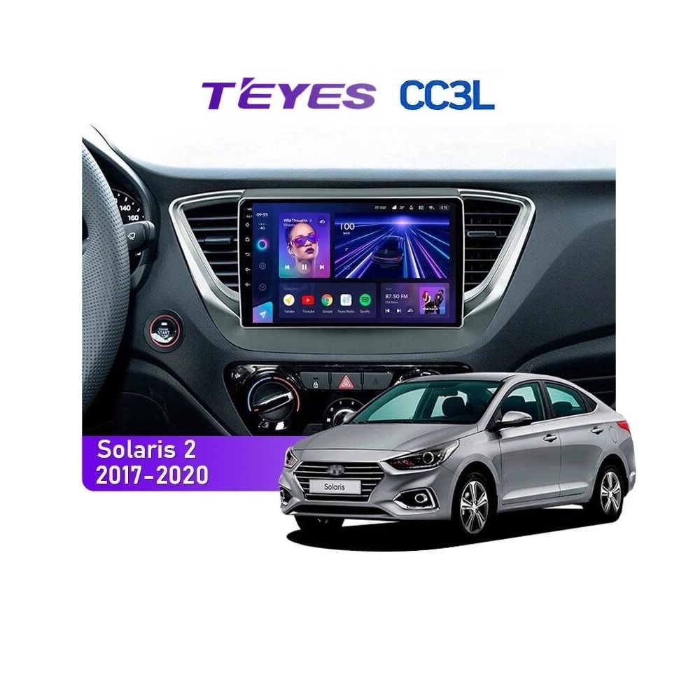 Штатная магнитола Teyes CC3L 4+32 Gb Hyundai Solaris 2 2017-2020 (B) 9 ...